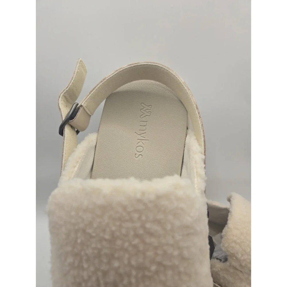 Mykos Women's Lilah Convertible Mule Adjustable Backstrap NWB Size 10 White
